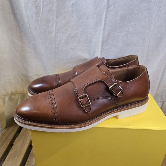 Allen Edmonds Brown Double Charles Monk Strap Oxfords - Picture 2 of 11